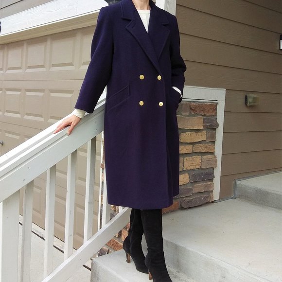 Vintage Jackets & Blazers - Vintage 100% Pure Wool Double Breasted Coat